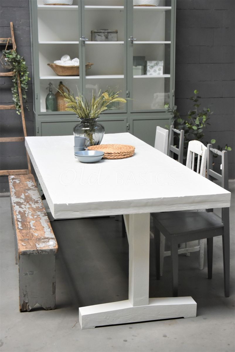 Eettafel Toulouse, wit, materiaal hout